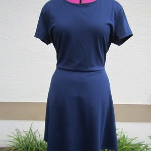 Womens navy blue summer career party mini dress